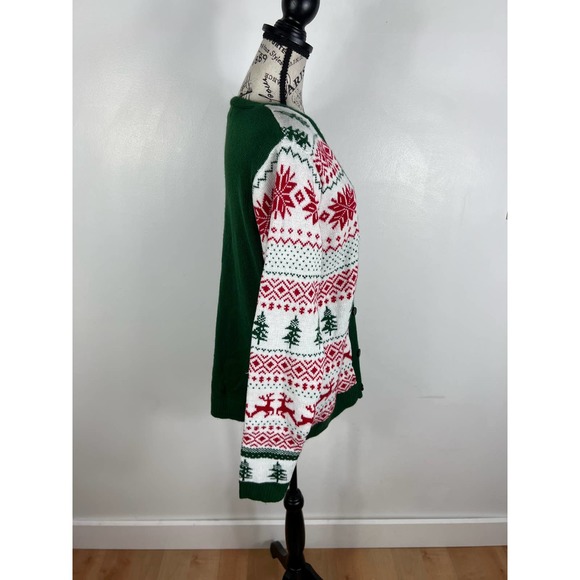 Jolly Sweaters ugly Christmas sweater with tie and buttons detail - Picture 4 of 7